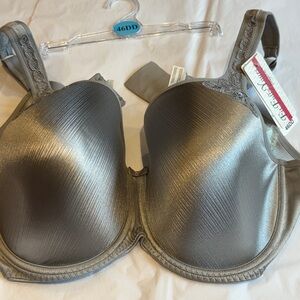 Fit Fully Yours Silver Gray Lace Bra 46DD
